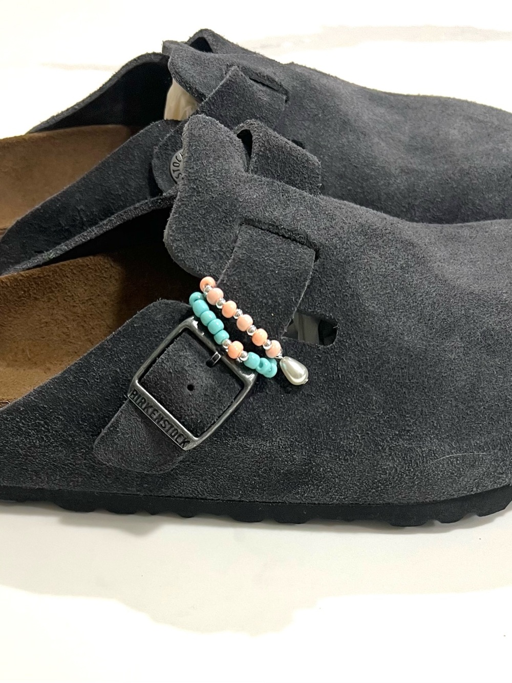 Birkenstock Boston Charcoal Suede Clog SZ 39  NEW no box - Picture 2 of 7